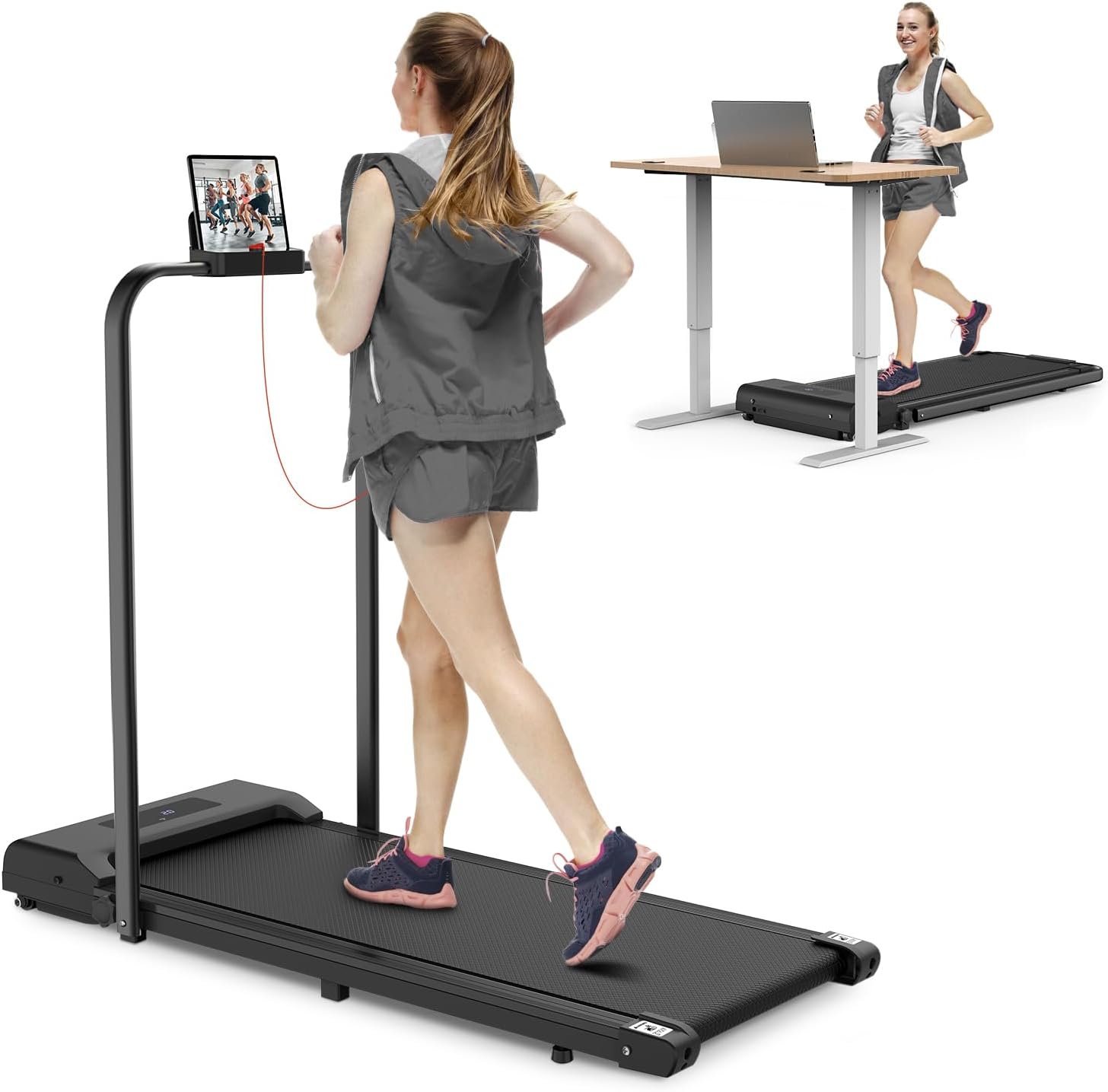 Jupgod Folding Treadmill,Treadmills for Home Foldable,2.5HP Under Desk Treadmill...