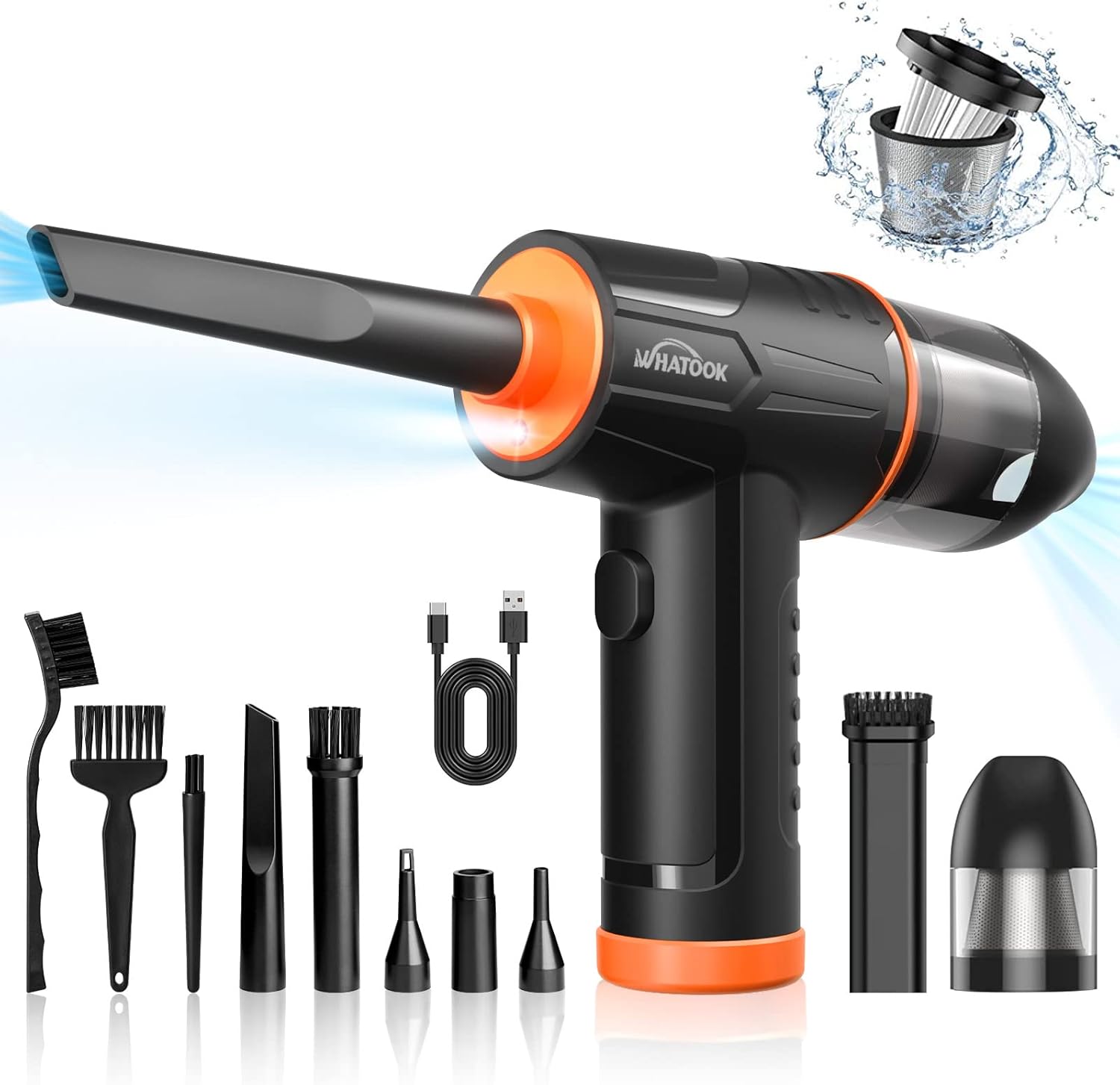 2-in-1 Computer Vacuum Cleaner，Compressed Air Duster Blower，100000 RPM & 10 Kp...