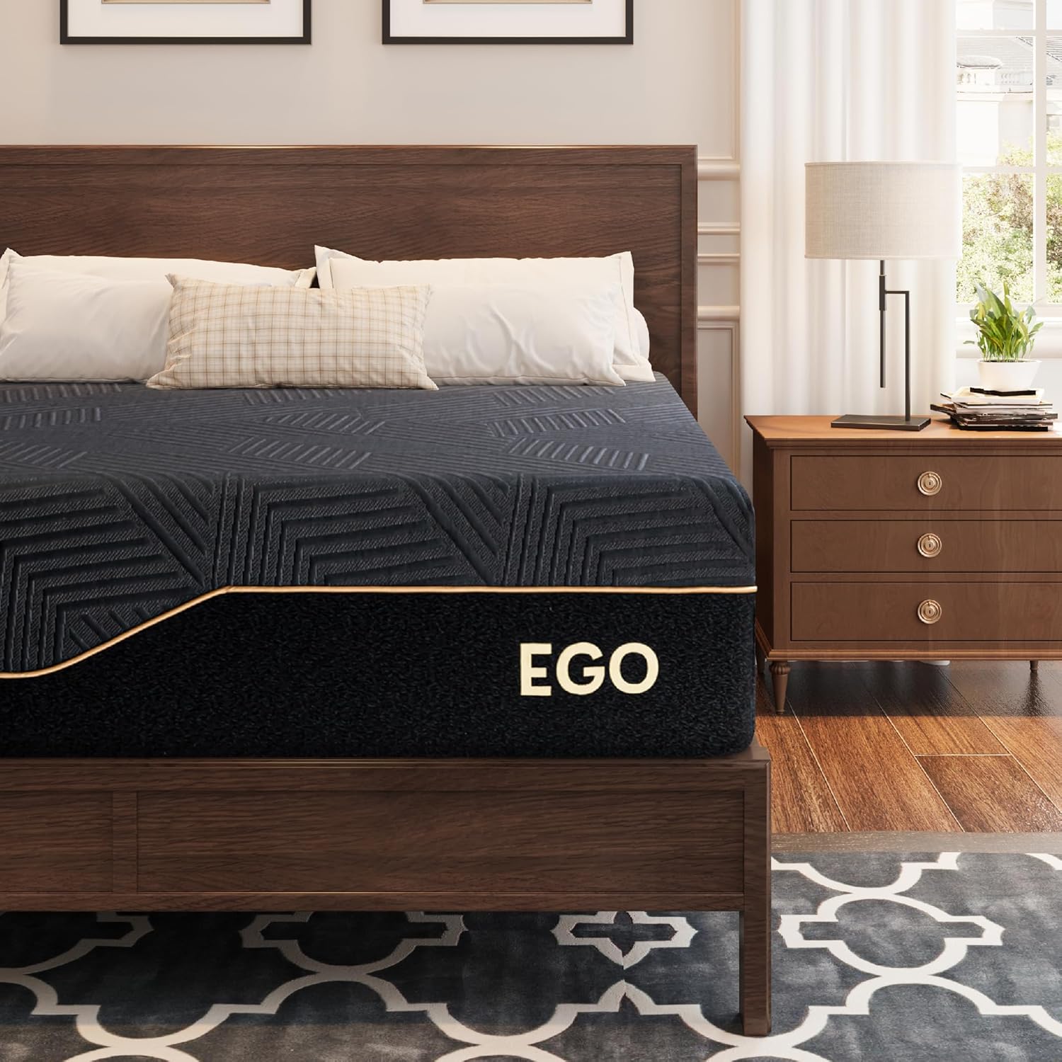 EGOHOME 14 inch Firm King Mattress, Memory Foam Mattress with Cooling Cover, Bed...