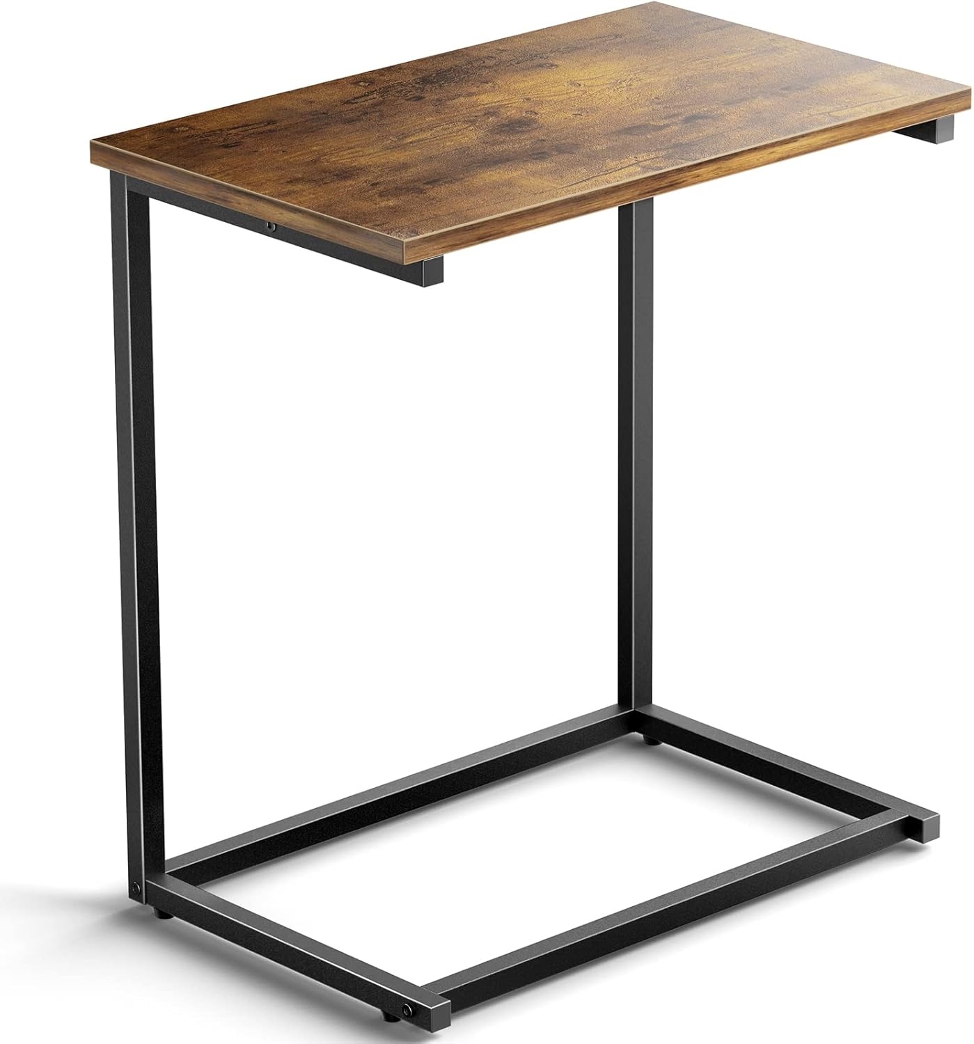 Pipishell C Shaped End Table 27 inches High, Side Table for Couch Slide Under, C...