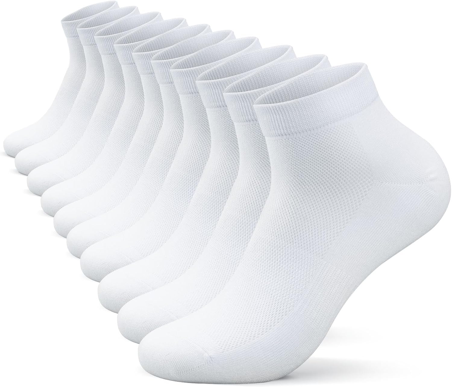 TIBISI Mens Socks Sports Trainer Running Socks (pack of 6/10) Ankle Socks Athlet...