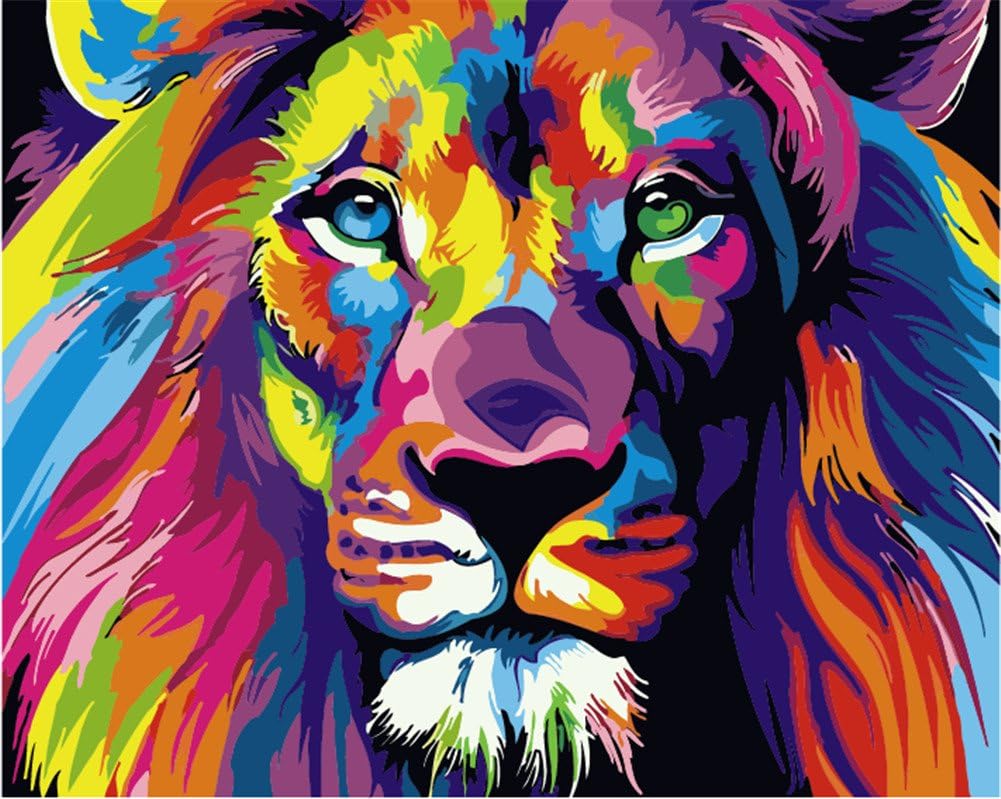 Komking Paint by Numbers for Adults Kids, Paint by Numbers Animals Painting Kit...