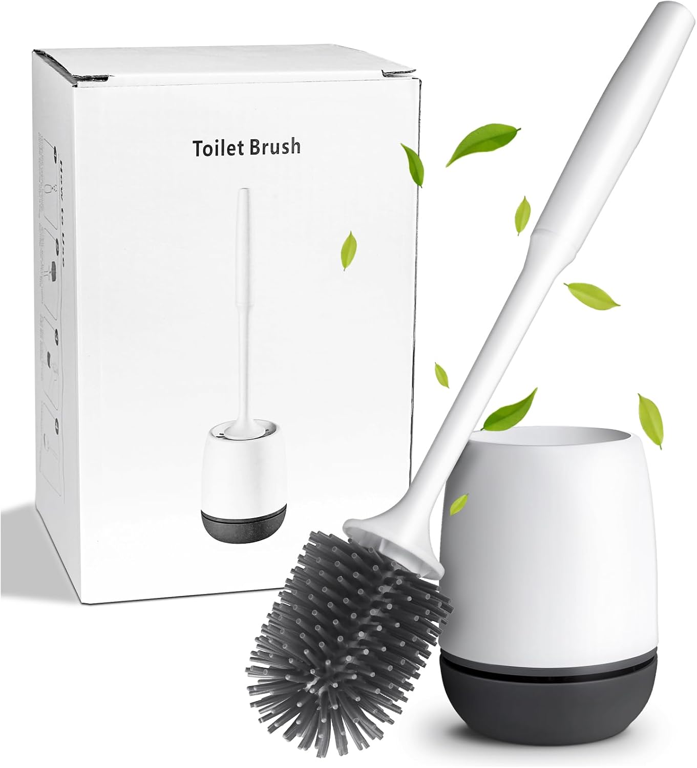 MEKEET Silicone Toilet Brush and Holder,Bathroom Toilet Brush Holder Set,Silicon...