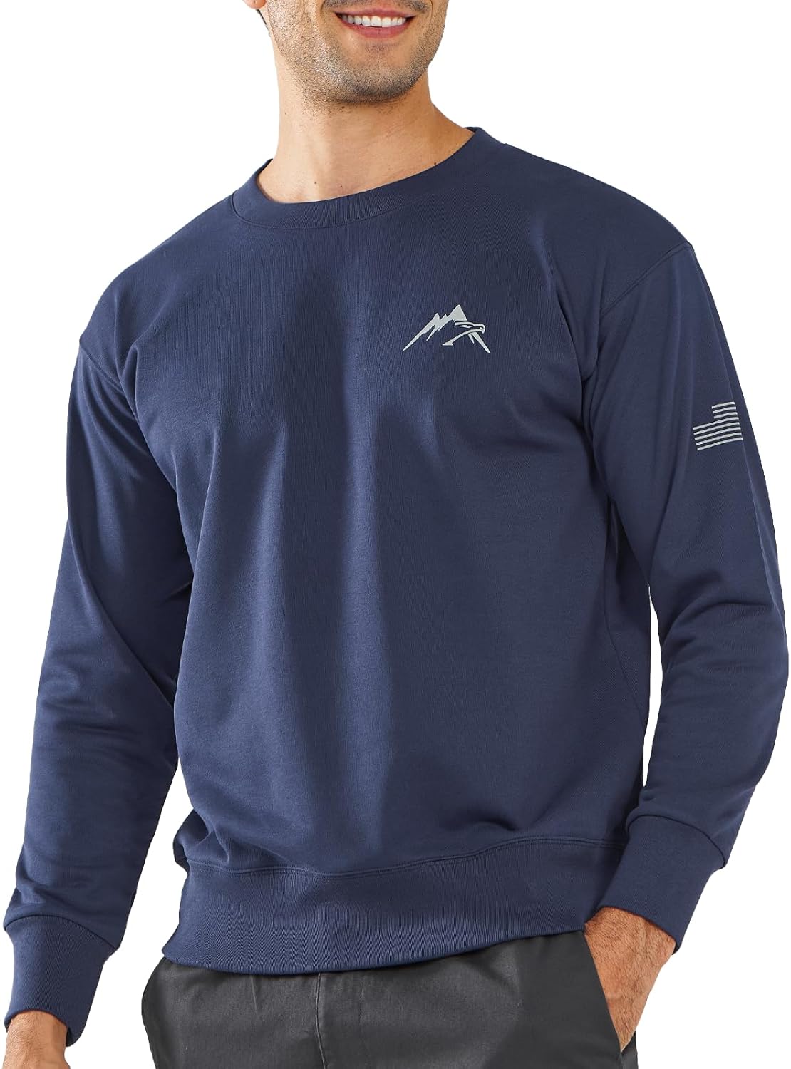 NORTHYARD Men's Crewneck Sweatshirt Long Sleeve Cotton Pullover Moisture Wicking...