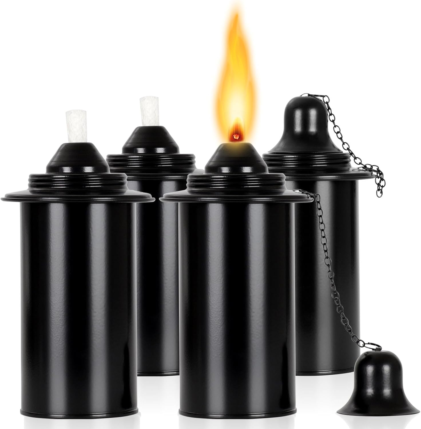 16oz Torch Replacement Canisters, Bamboo Lantern Refillable Torches, Decorative...