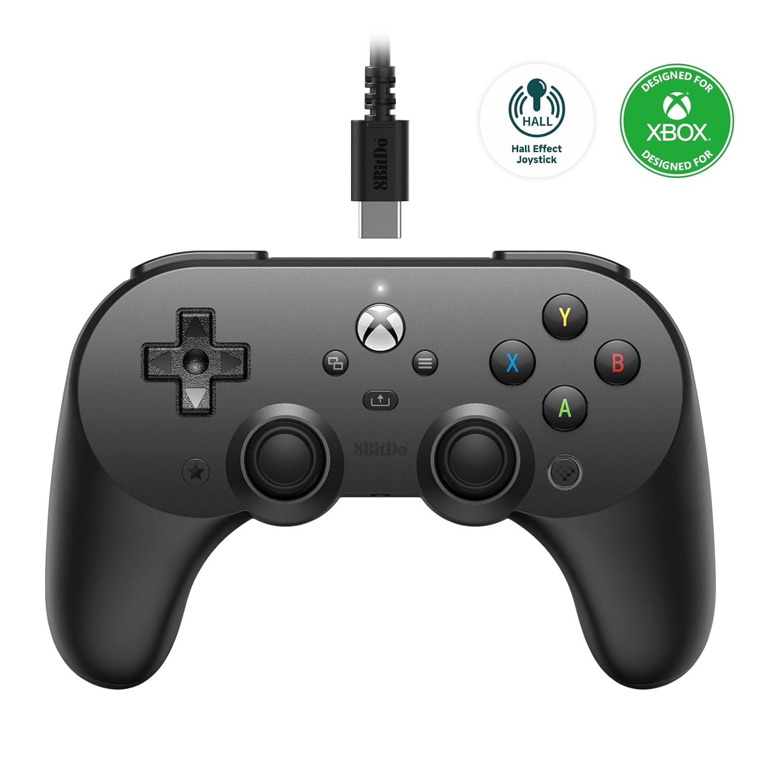 8Bitdo Pro 2 Wired Controller for Xbox, Hall Effect Joysticks and Hall Triggers,...