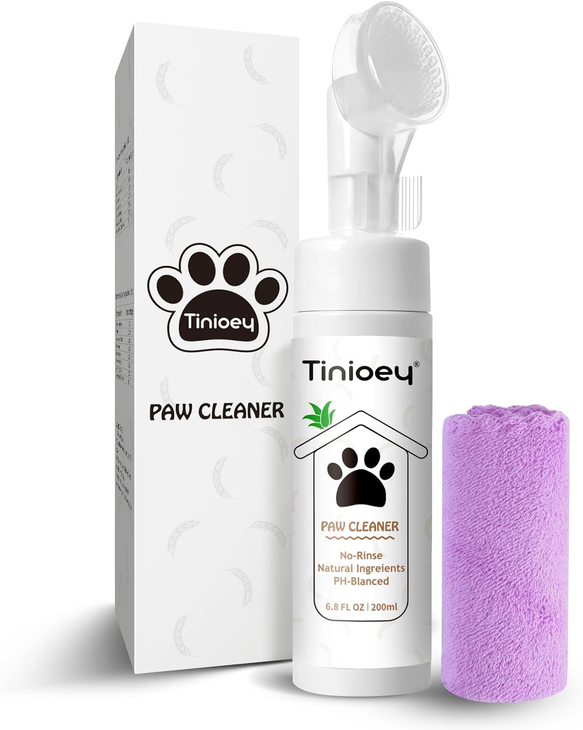 Tinioey Paw Cleaner for Dogs and Cats | Clean Paws No-rinse Foaming Cleanser| Do...