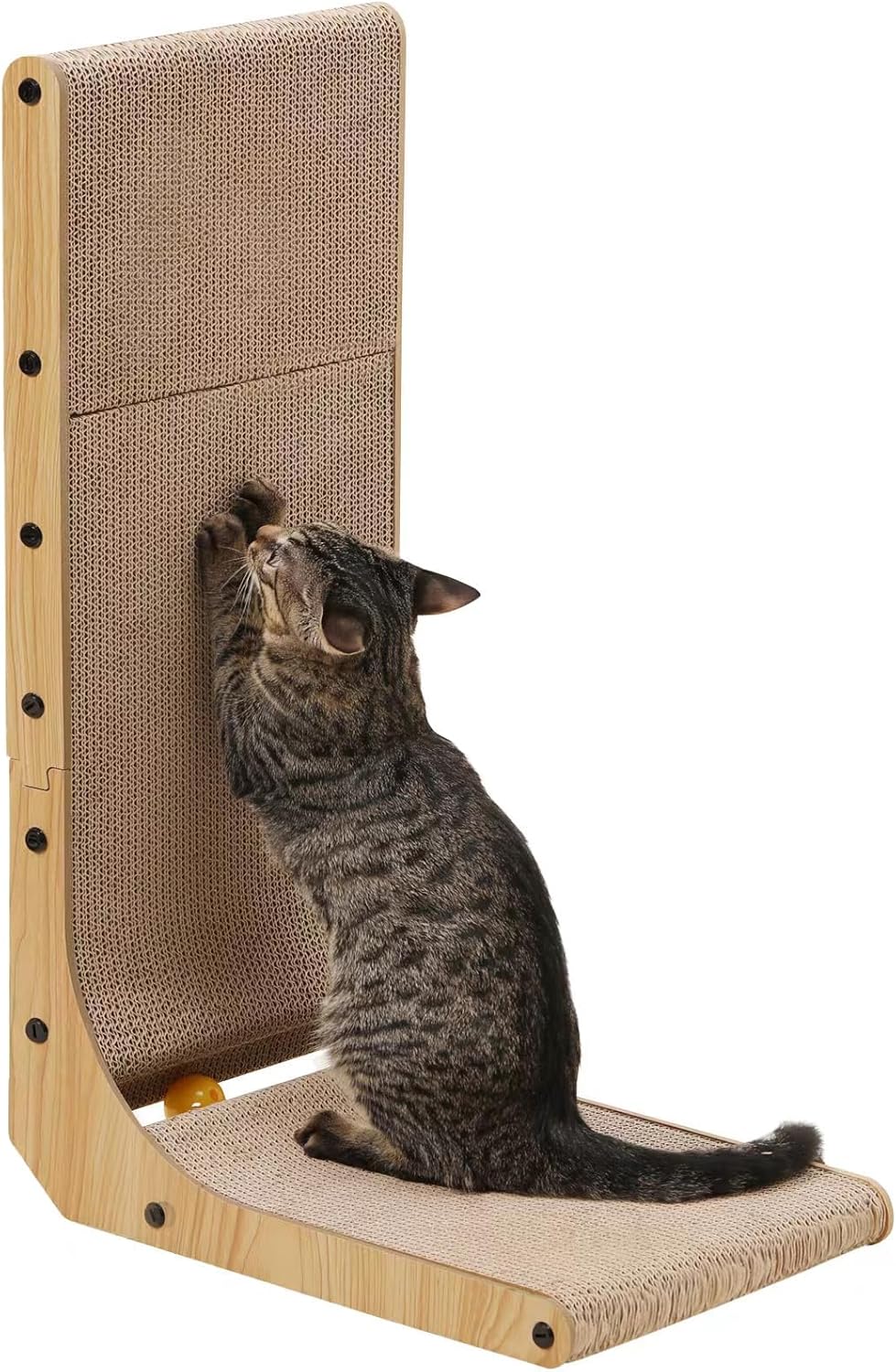FUKUMARU Cat Scratcher, 68 cm L Shape Cat Scratch Pad Wall Mounted, Cat Scratchi...