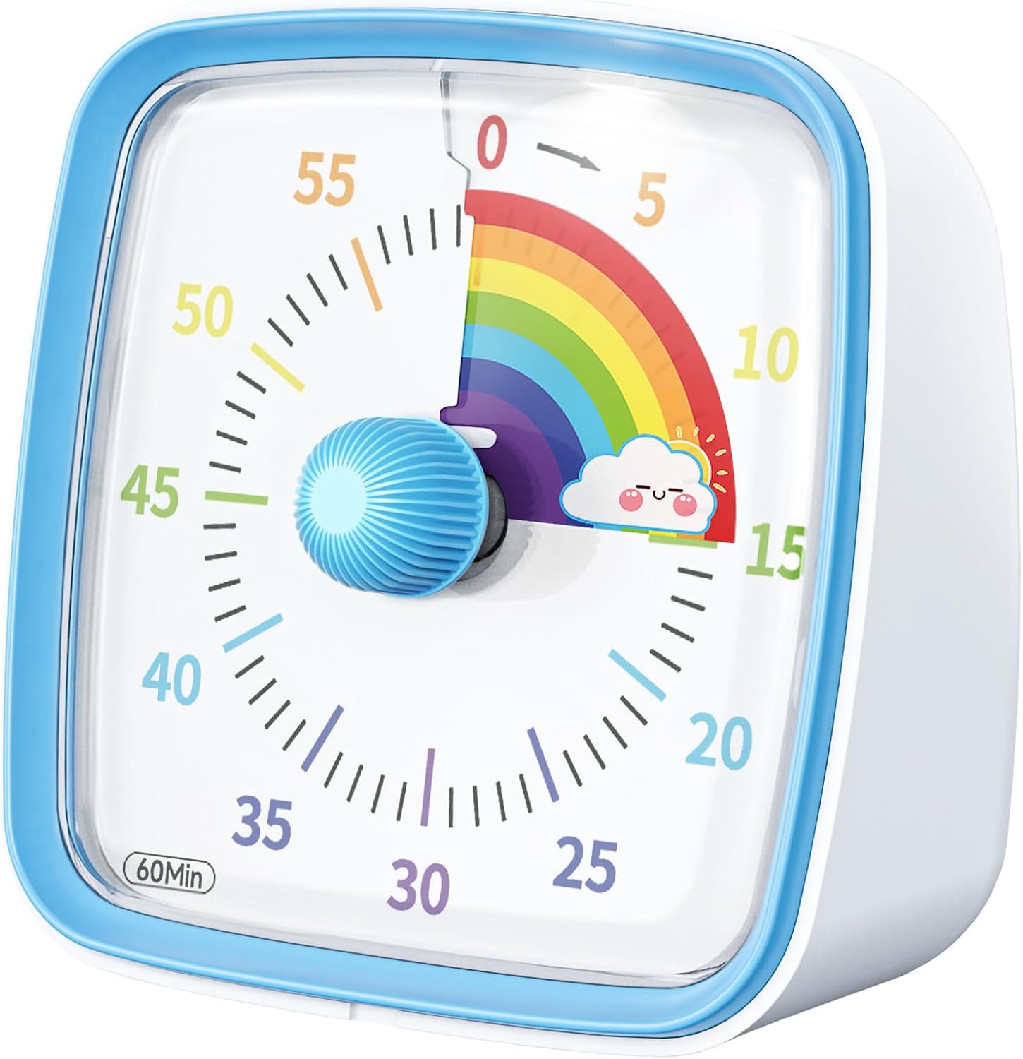 Yunbaoit Visual Timer for Kids & Adults, 60 Minute Rainbow Countdown Timer with...