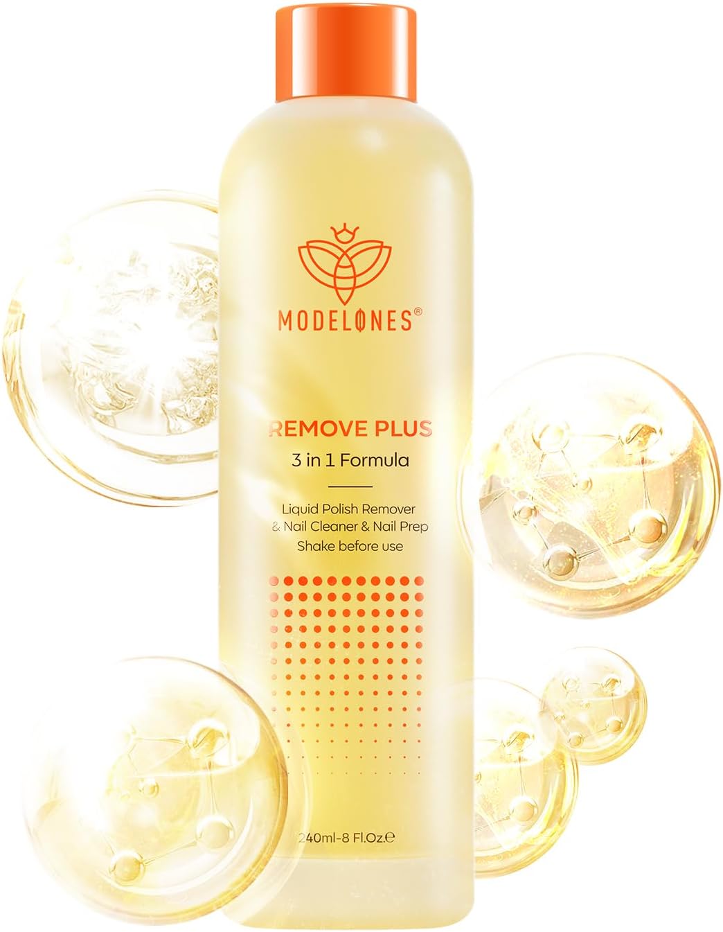 Modelones Nail Polish Remover Ultra-Powerful Acetone Gel Nail Polish Remover Enr...