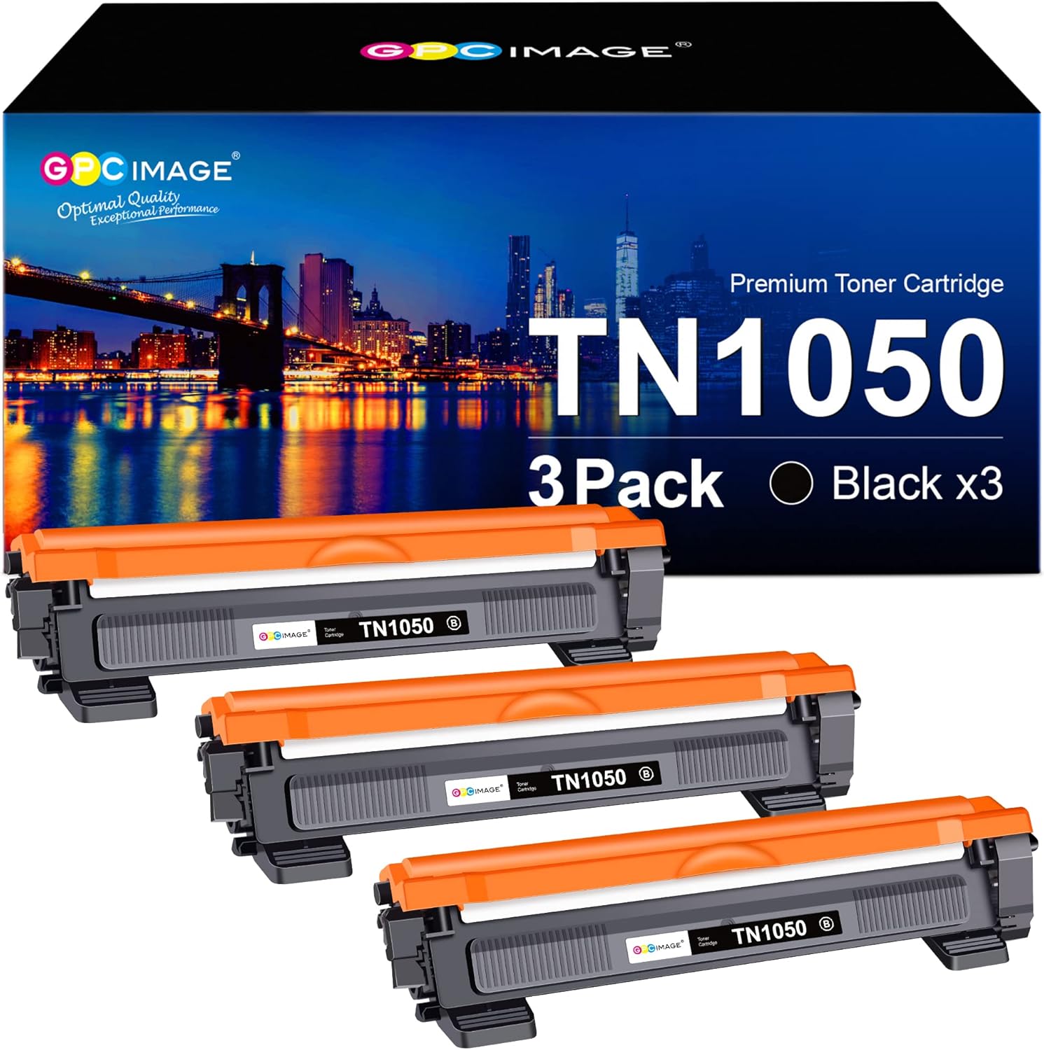 GPC Image Toner Cartridges Replacement for Brother TN1050 Compatible with DCP-16...