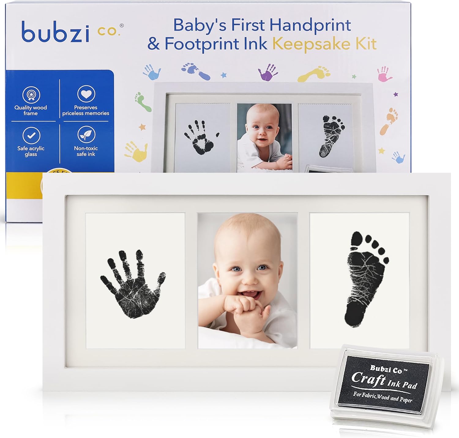 Beautiful Baby Handprint Kit & Footprint Photo Fra...