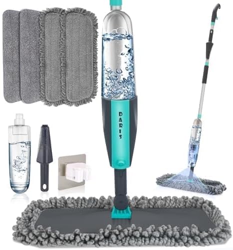 Microfiber Spray Mop for Floor Cleaning Wet Dry, 360 Degree Spin Dust Home Kitch...