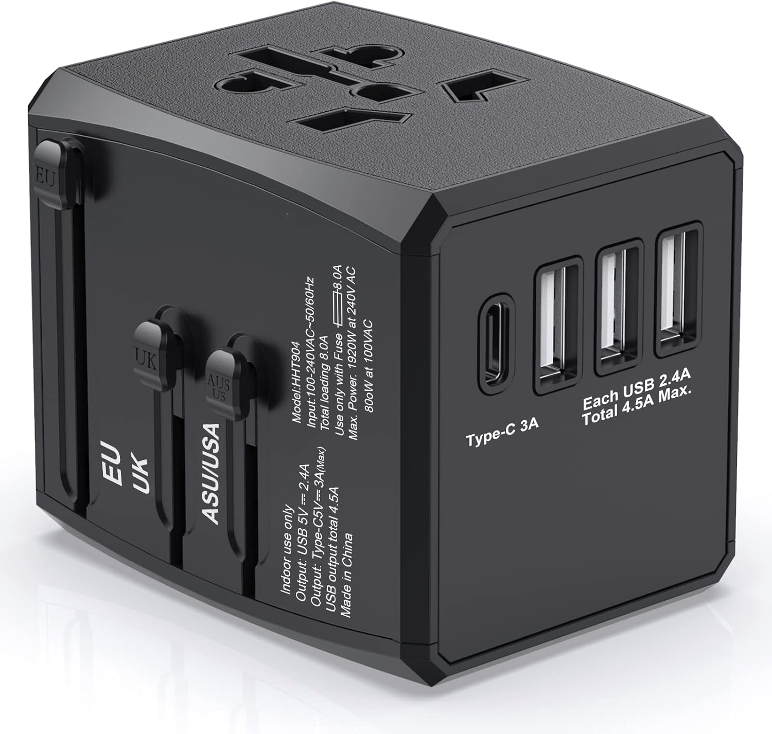 Universal Travel Adapter Worldwide, International Travel Plug Adapter With USB C...