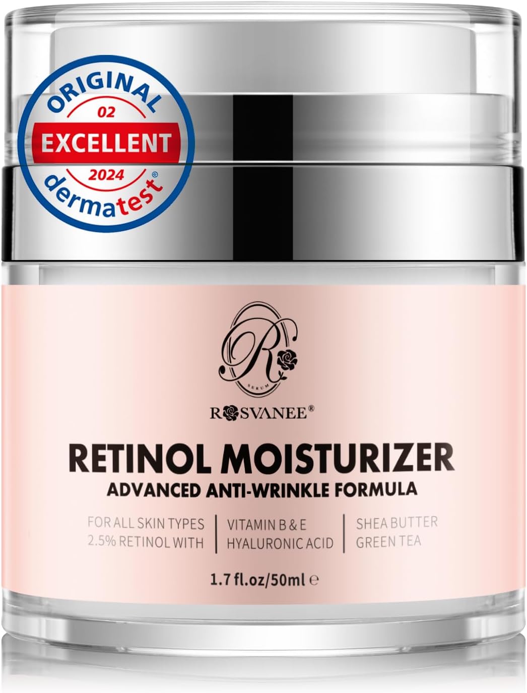 ROSVANEE Retinol Moisturizer Dermatologist Tested Anti Aging Cream for Face, Nec...