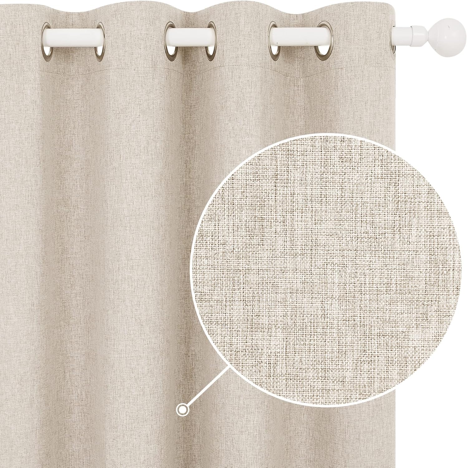Deconovo Super Soft Total Blackout Curtains Blackout Eyelet Curtains Thermal Ins...