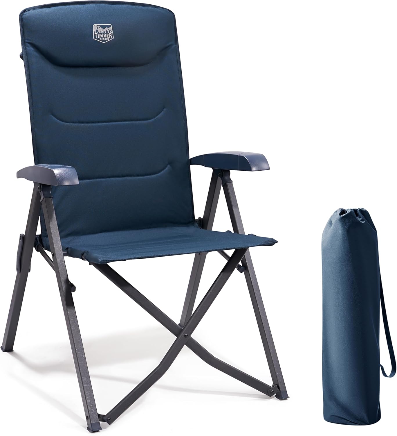 TIMBER RIDGE Camping Chairs for Adults Heavy Duty, Oversized Folding Garden Chai...
