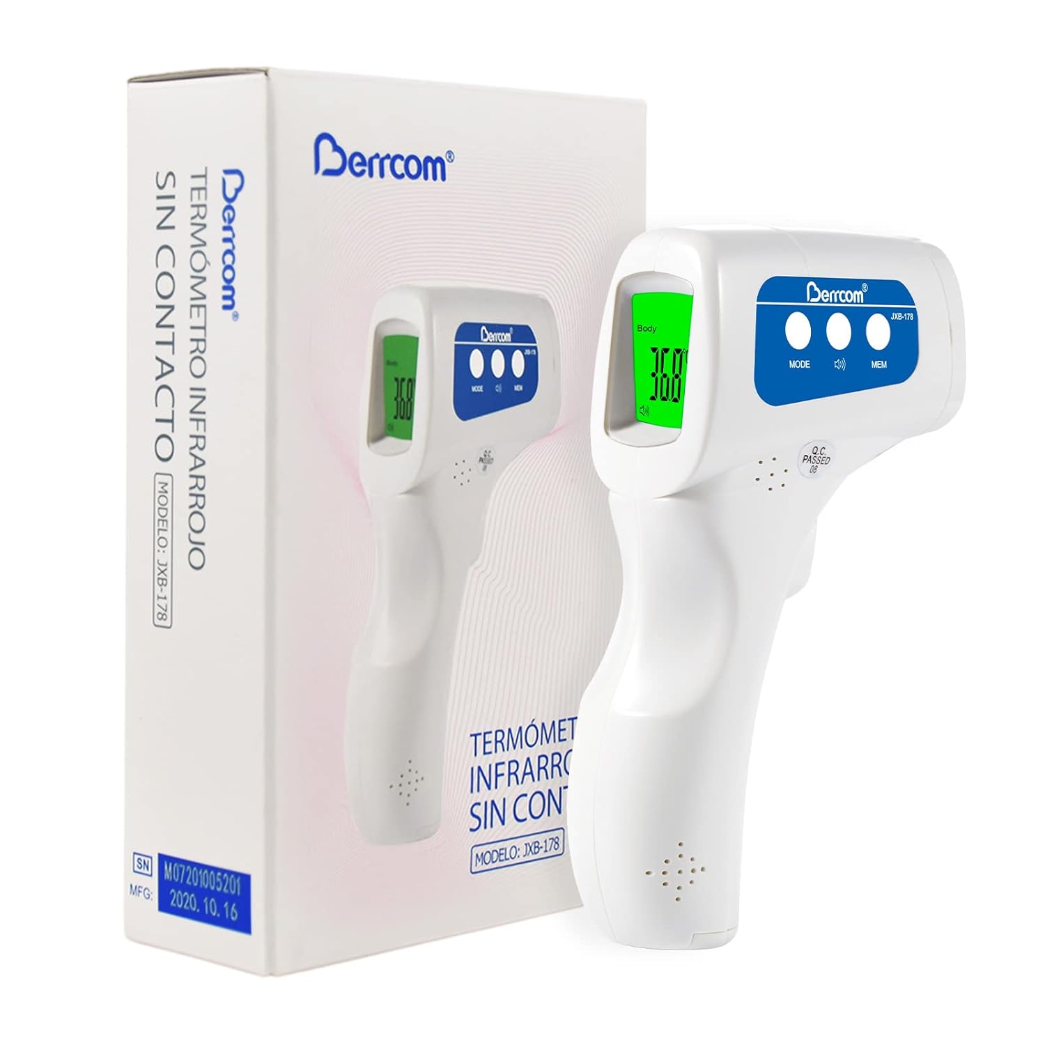 Berrcom Forehead Thermometer for Adults Non Contact Infrared Children Thermomete...