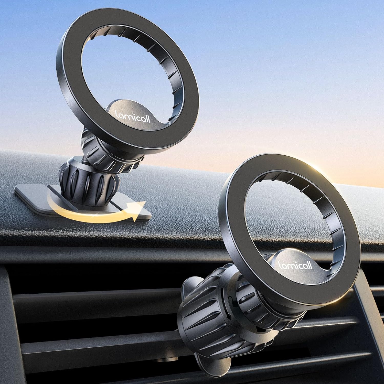 Lamicall for Magsafe Car Mount - [20X N55 Magnets] Magnetic Phone Holder for You...