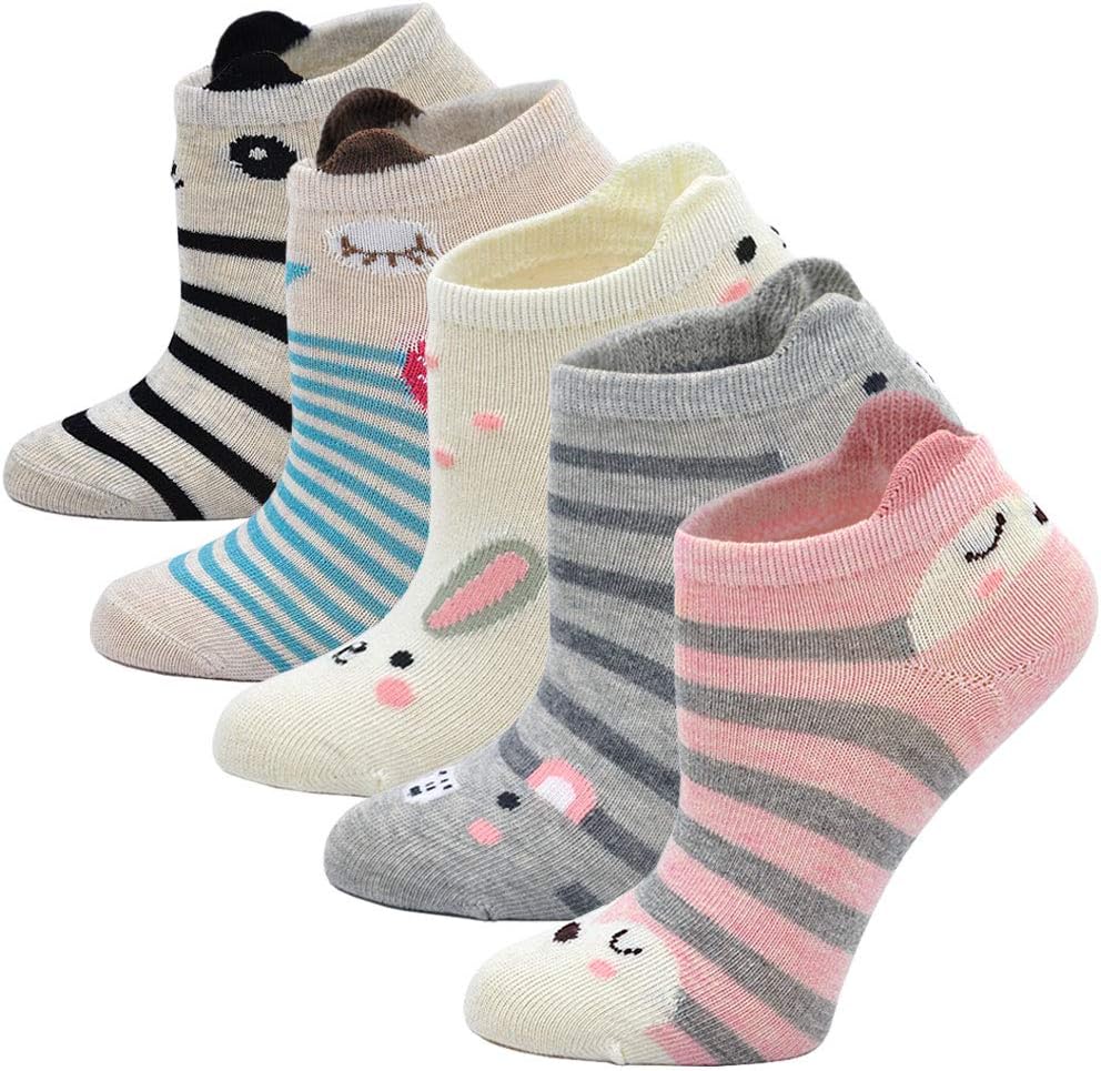 Artfasion Kids Cotton Ankle Animal Socks - Cute Cartoon Crew Socks Soft Funny Ch...