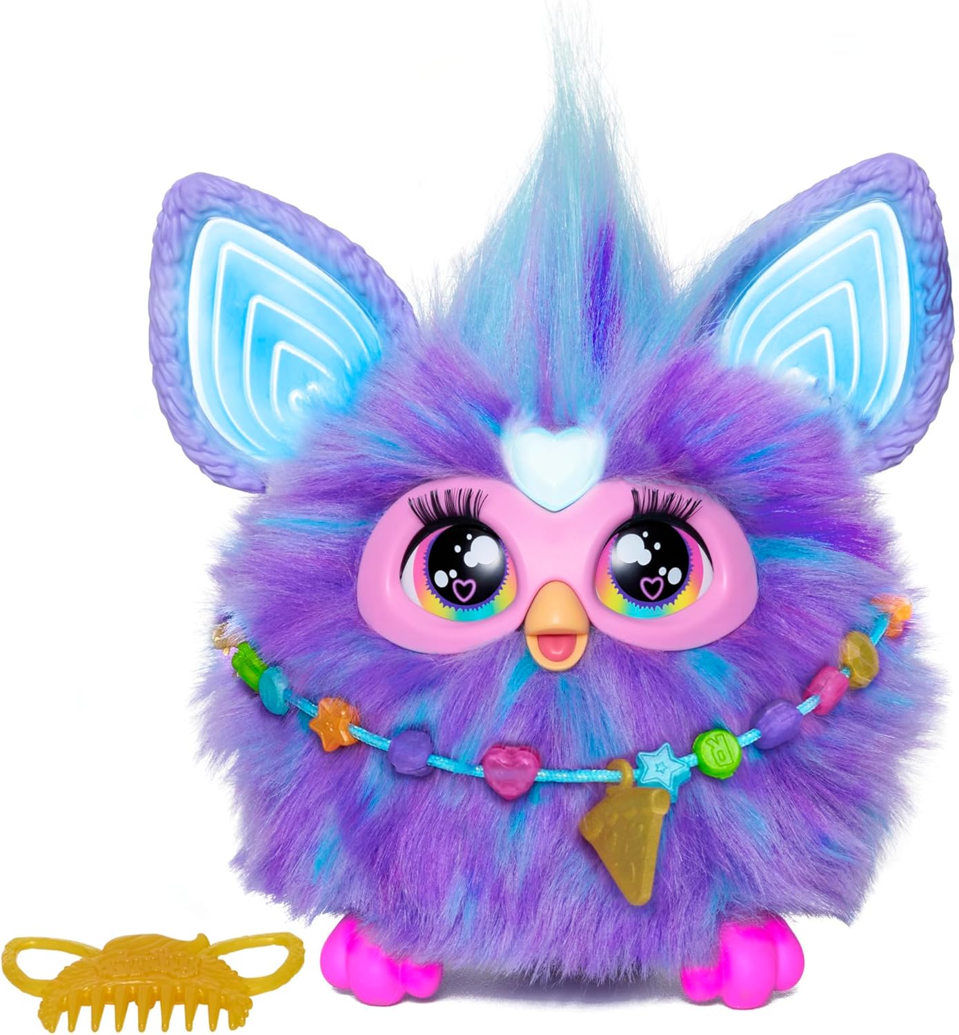Furby Electronic Plush Toy with Sounds for Kids, 15 cm/6 inch Purple Interactive...