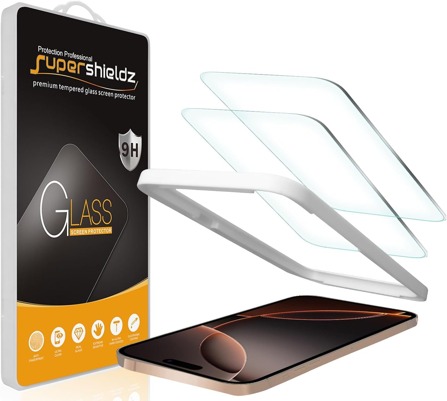 Supershieldz (2 Pack) Designed for iPhone 16 Pro Max (6.9 inch) Tempered Glass S...