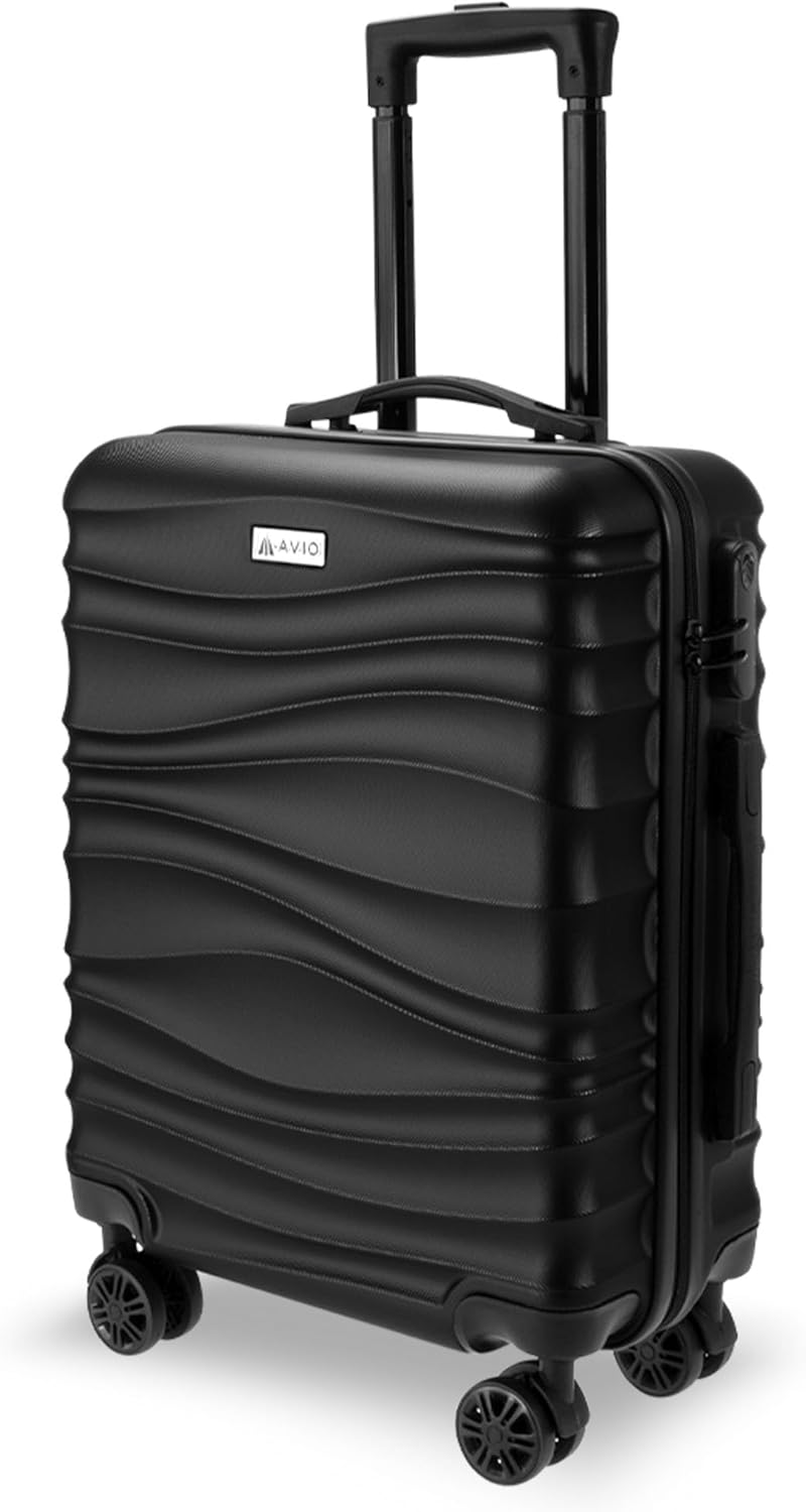 AVIO Wave Cabin Suitcase 55x40x20cm - Lightweight Double Wheel Luggage Bag, 2 In...