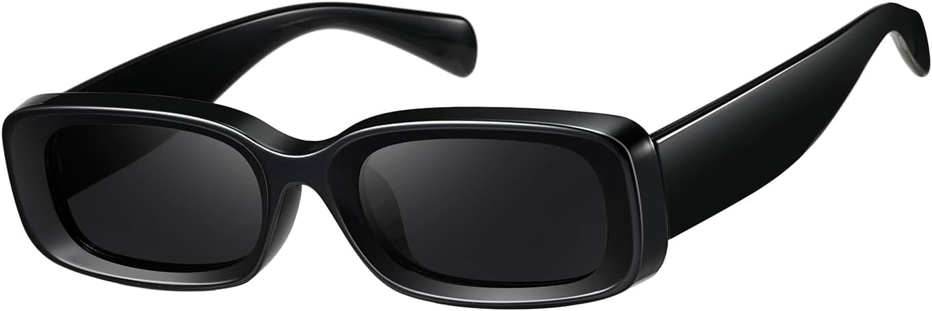 kimorn Retro Rectangle Sunglasses for Women Men Thick Frame Sun Glasses UV Prote...