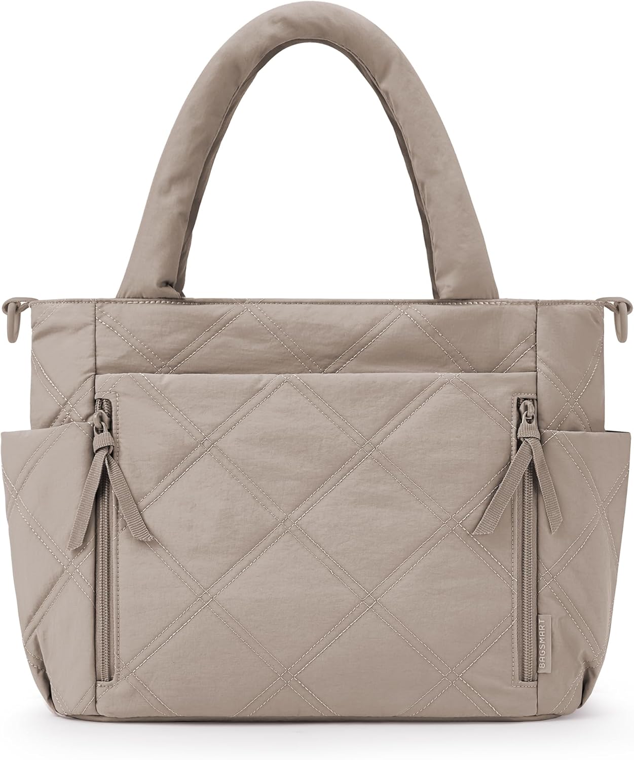 BAGSMART Tote Bag for Women, Puffer Tote Bag with Zipper, Shoulder Bag Handbag Q...