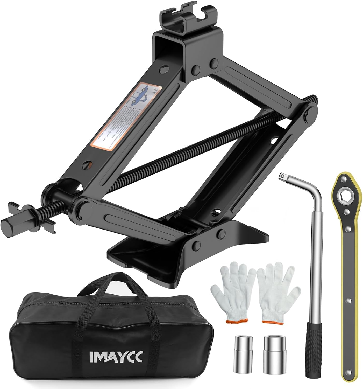 IMAYCC Car Jack Kit, Scissor Jack for Car 2 Ton (4409 lbs) Tire Jack Repair Kit,...