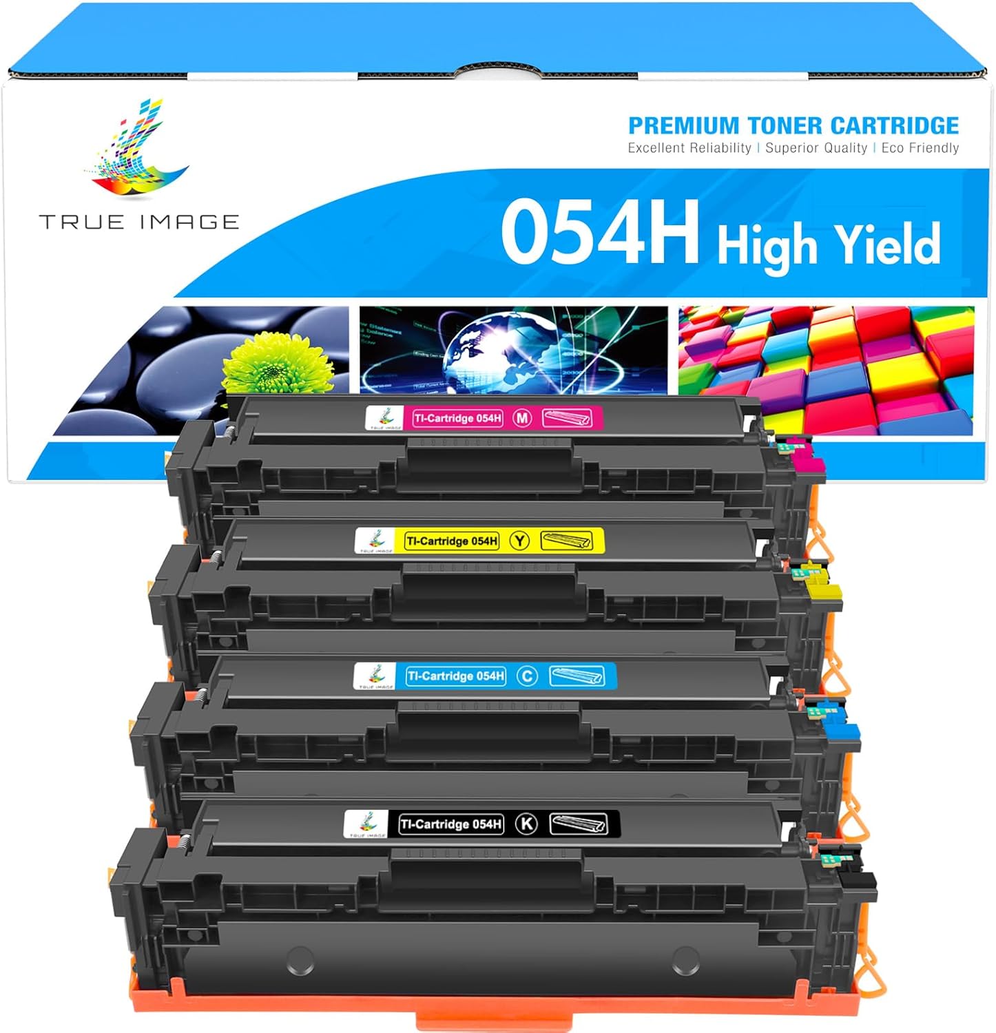 TRUE IMAGE Compatible 054 054H Toner Cartridge Replacement for Canon 054 054H To...
