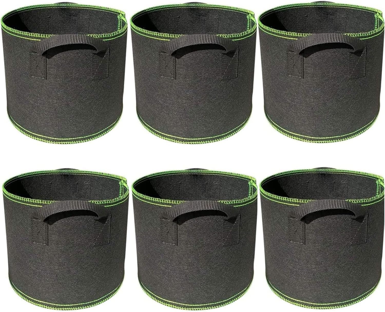 WAIZHIUA 6Pcs Plant Grow Bags 5 Gallon Breathable Nonwoven Fabric Plant Growing...