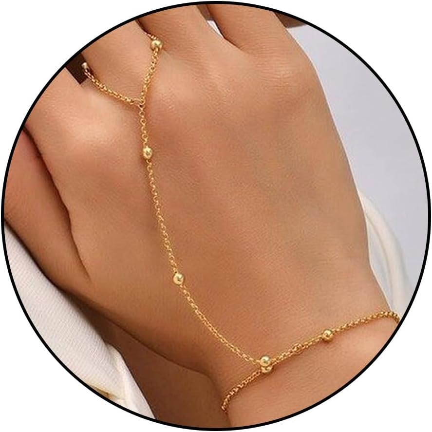 Reoxvo Dainty Bracelets for Women Trendy, Sterling Silver Plated Brass Link Chai...