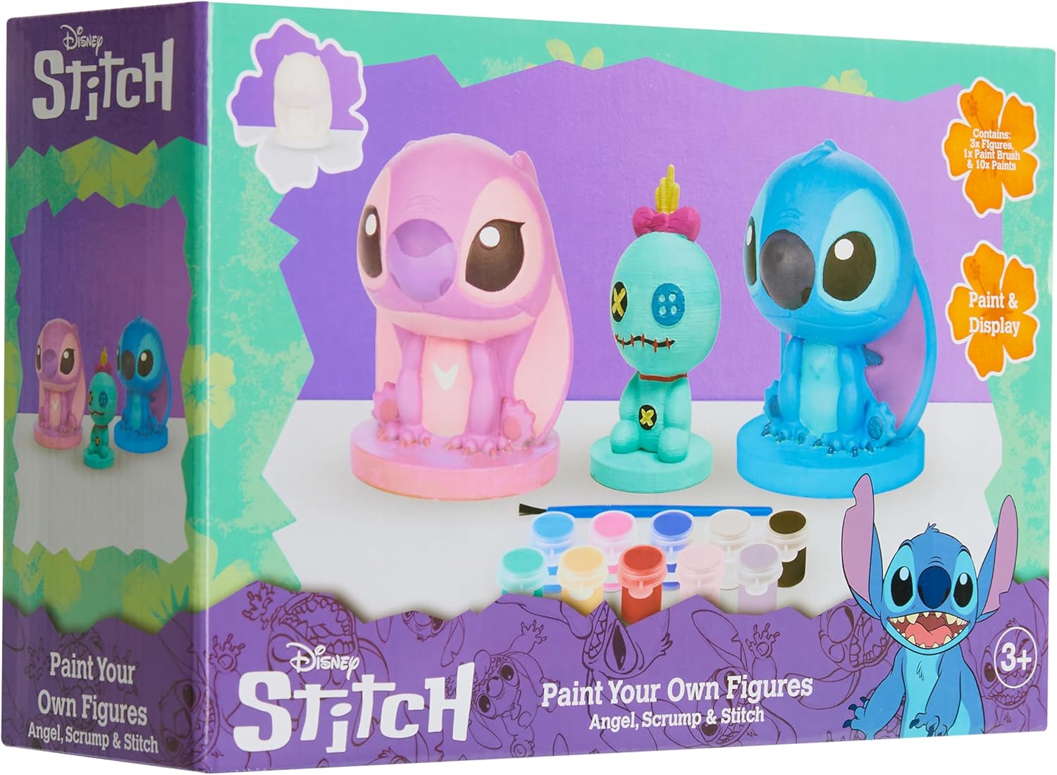 Disney Stitch Paint Your Own Plaster Figures Set for Kids Teenagers DIY Crafts A...