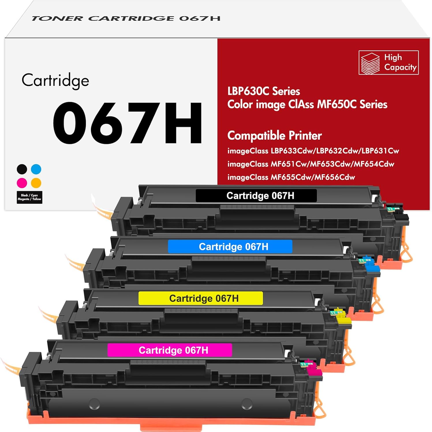067 067H Toner Cartridge Set MF656Cdw MF654Cdw Compatible Replacement for Canon...