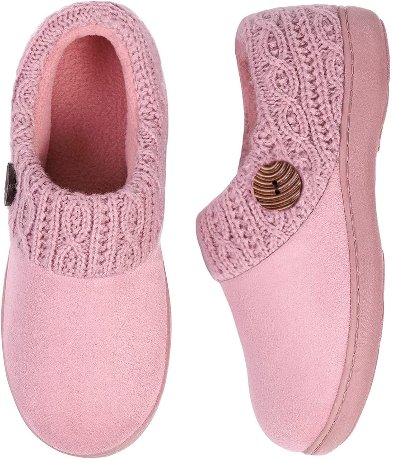 EverFoams Women's Microsuede Slippers Warm Comfy Memory Foam Indoor House Shoes...