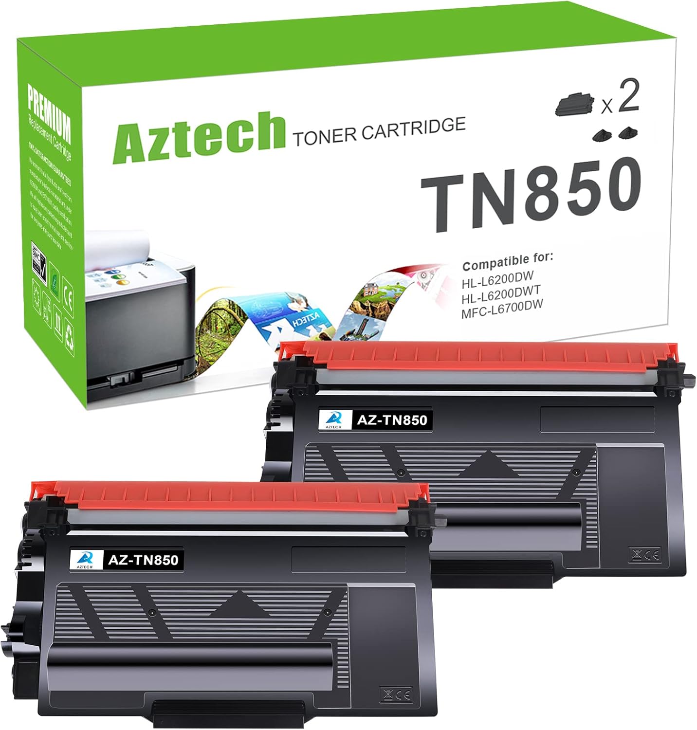 Aztech Compatible Toner Cartridge Replacement for Brother TN 850 TN850 TN-850 TN...
