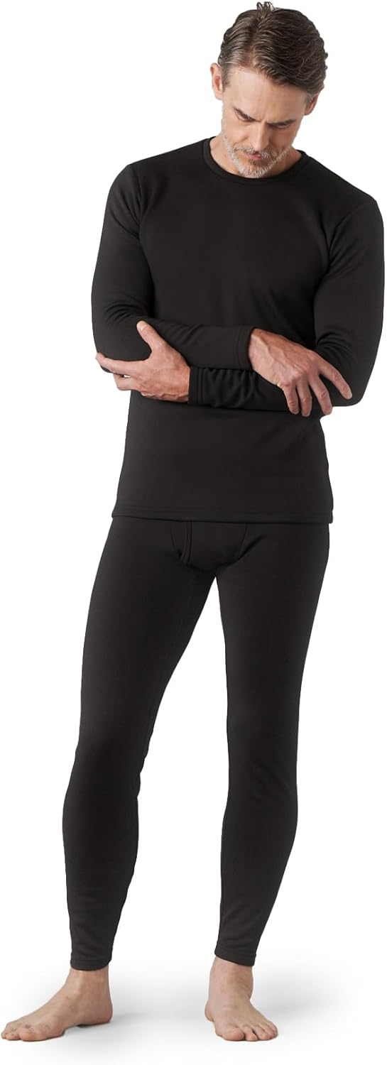 LAPASA Men's Fleece Lined Thermal Underwear Set, Light/Mid/Heavyweight Warm Long...
