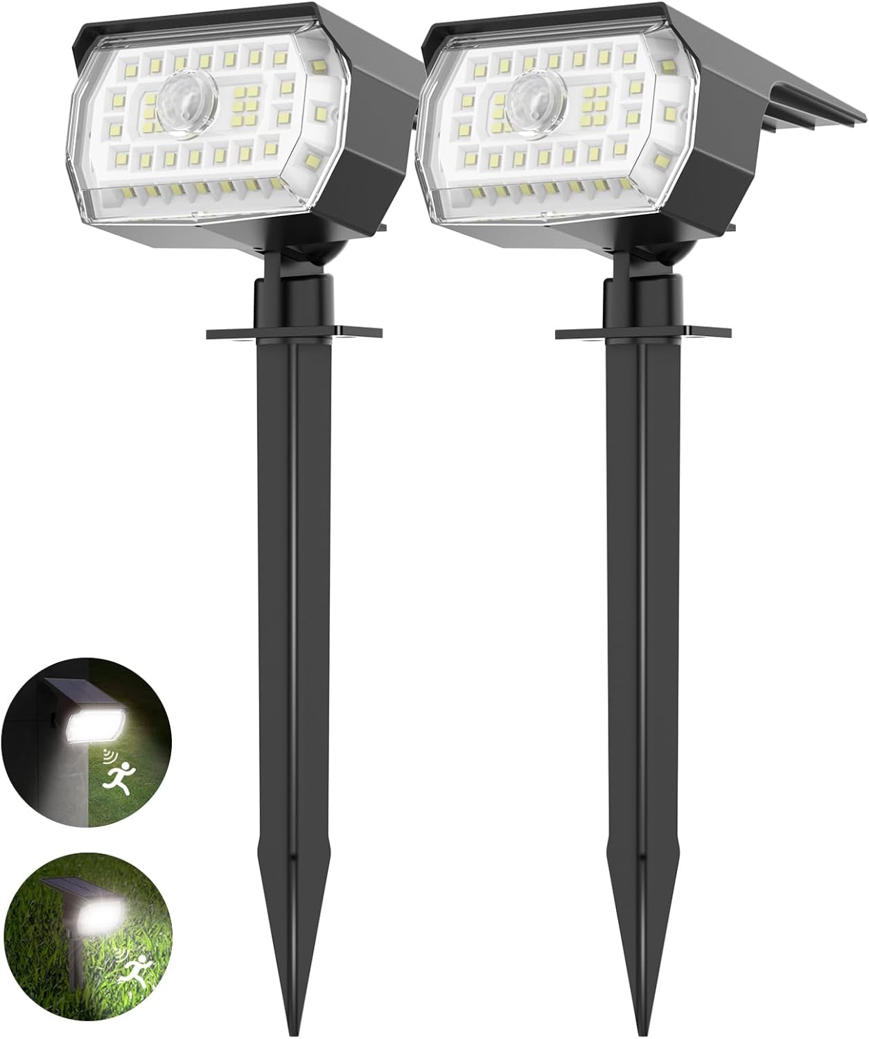 Solar Garden Lights, 43LED Solar Motion Sensor Lights Outdoor Solar Landscape Sp...