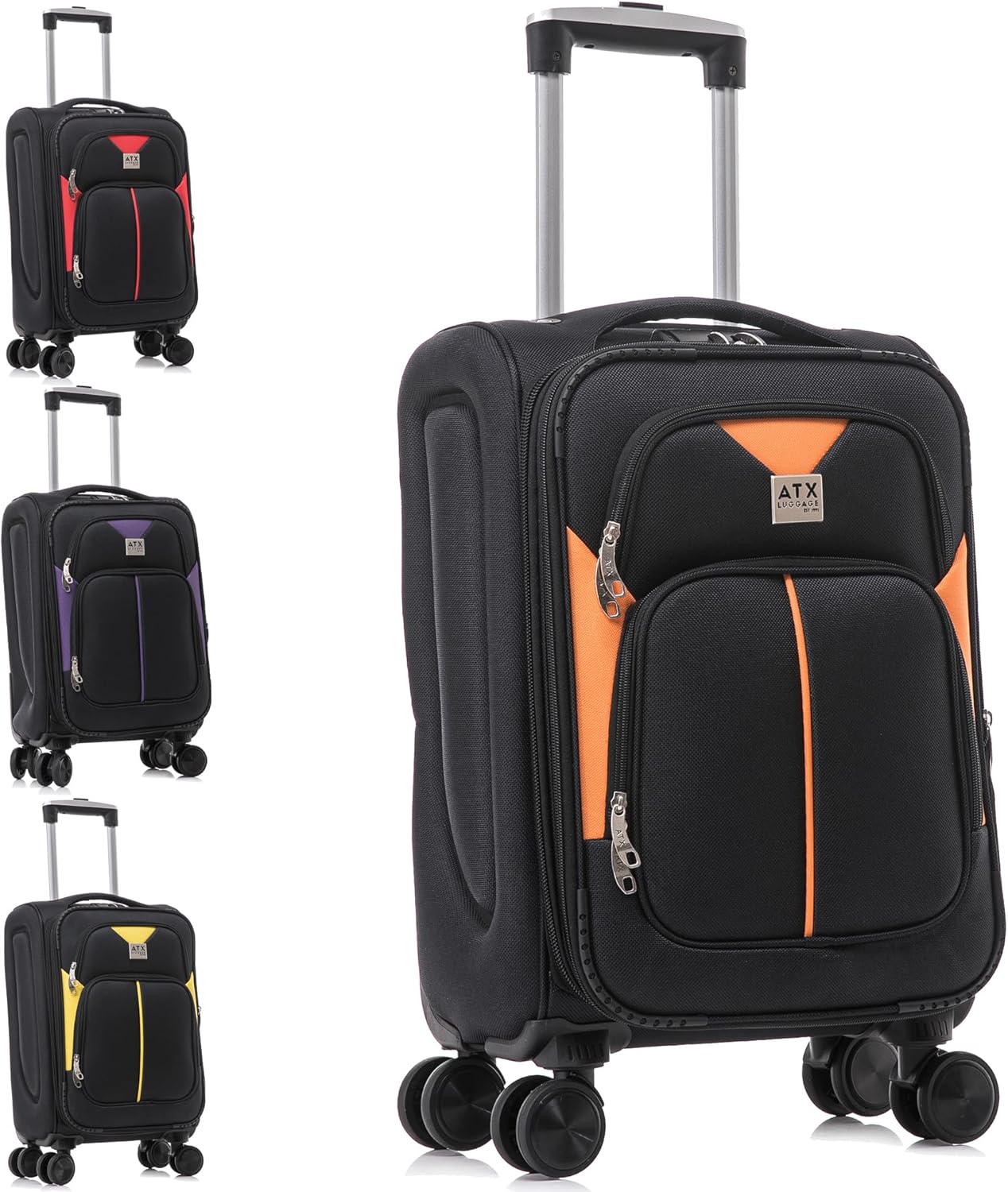 ATX Luggage 55x36x20cm Cabin Suitcase Super Lightweight Small Suitcase Approved...