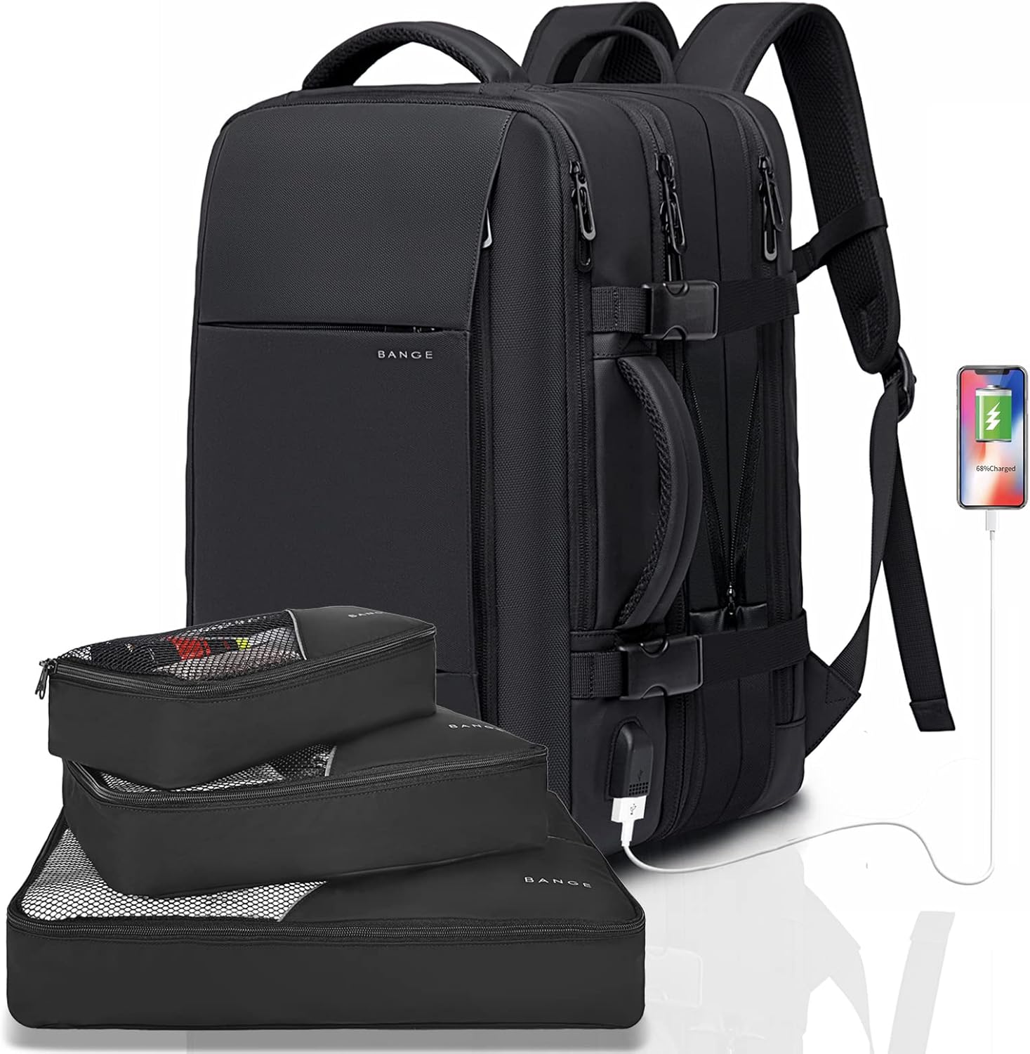 BANGE 35L Backpack, Carry On Backpack Convertible Duffle Bag Fit for 17.3 Inch L...