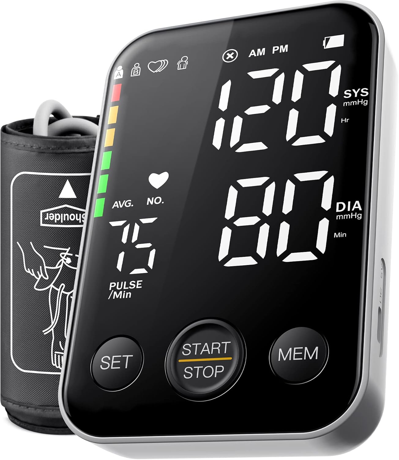 Blood Pressure Monitor Automatic Upper Arm Machine Accurate Adjustable Digital B...