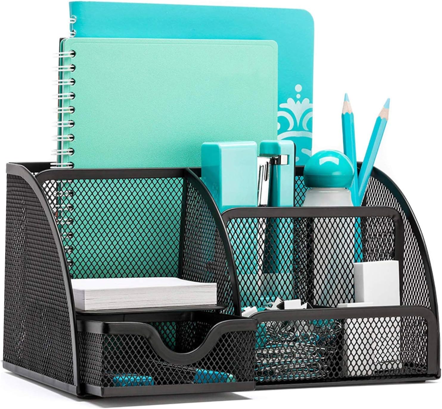 OKPOW Mesh Desk Organizer Desk Tidy Pen Holder 6 Components Office Supply Pen Fi...