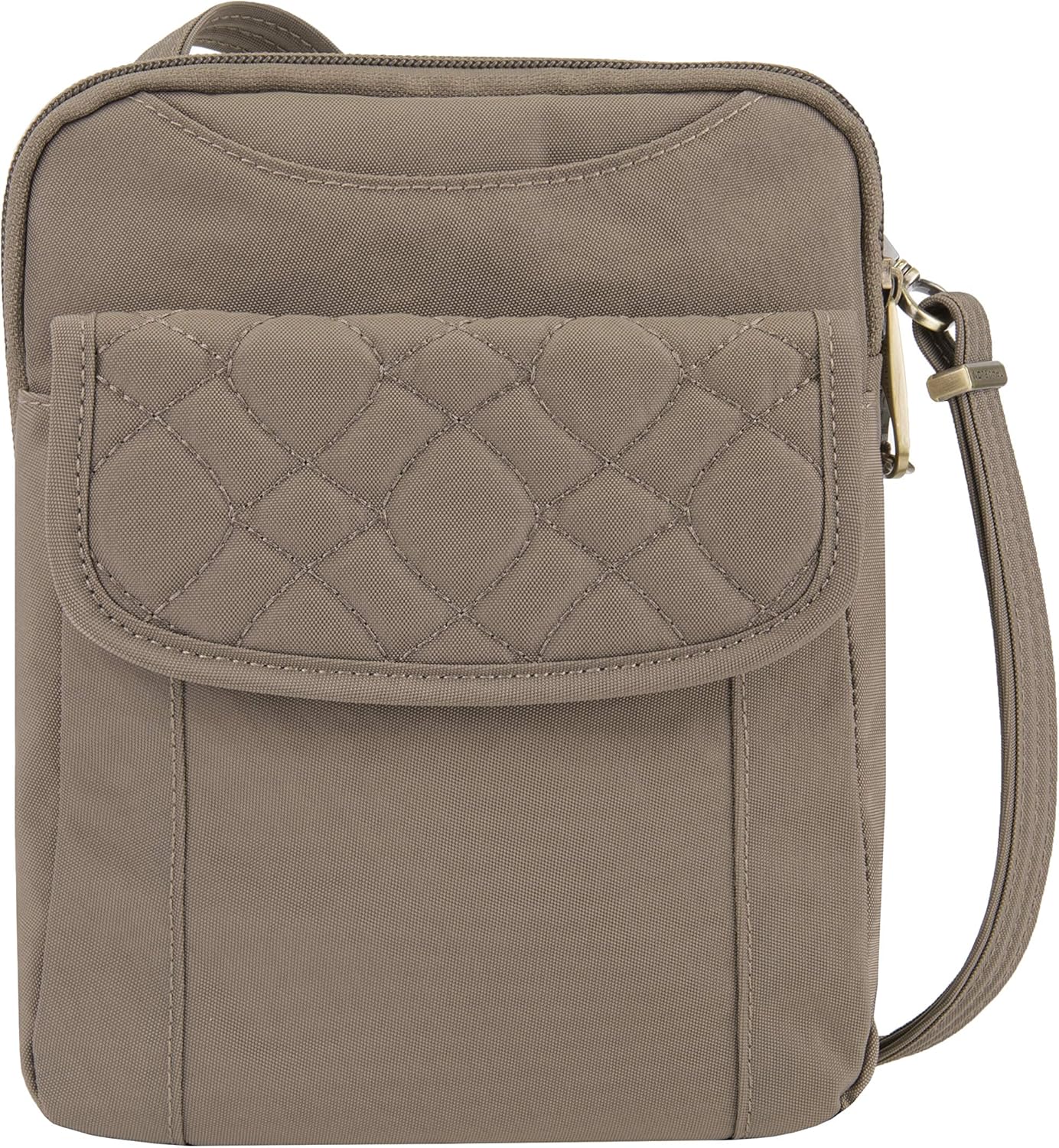 Travelon Anti-Theft Signature Quilted Slim Pouch One Size Sable