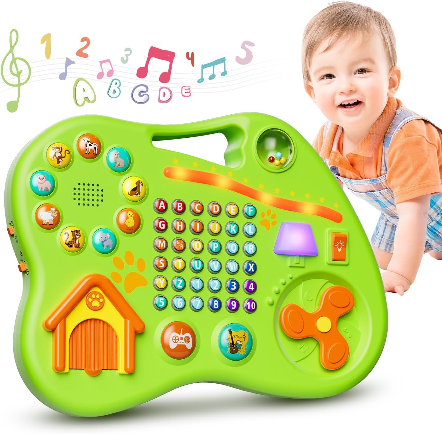 9-in-1 Bilingual Educational Toy for 1 Year Old Girl Boy, Montessori Musical Toy...
