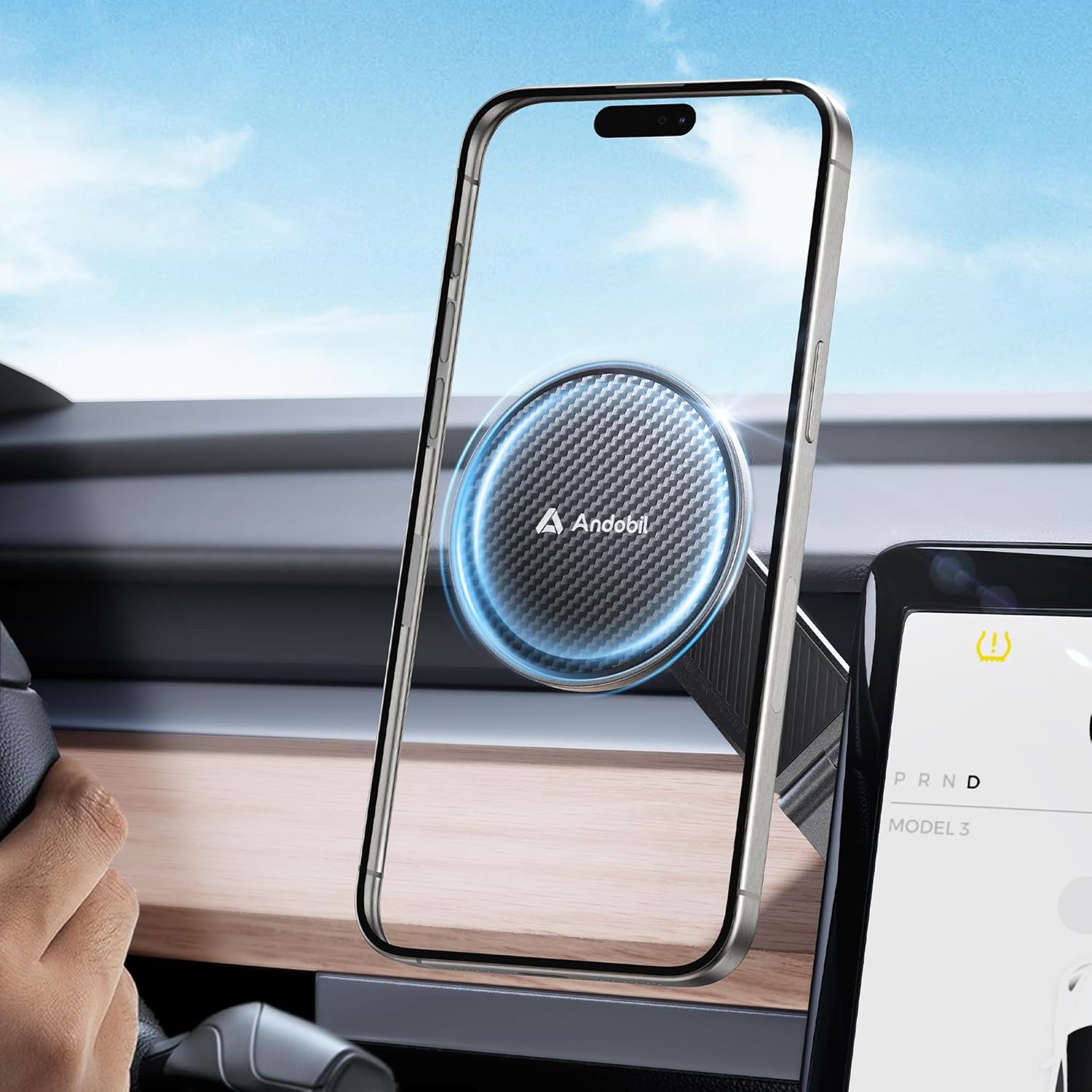 andobil Tesla Phone Mount for Tesla Model Y Accessories 2025 (Strongest Magnet),...