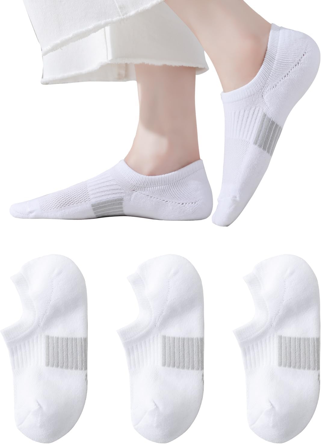 EPEIUS Thick No Show Socks for Women Athletic Ankle Socks Cushioned Running Low...