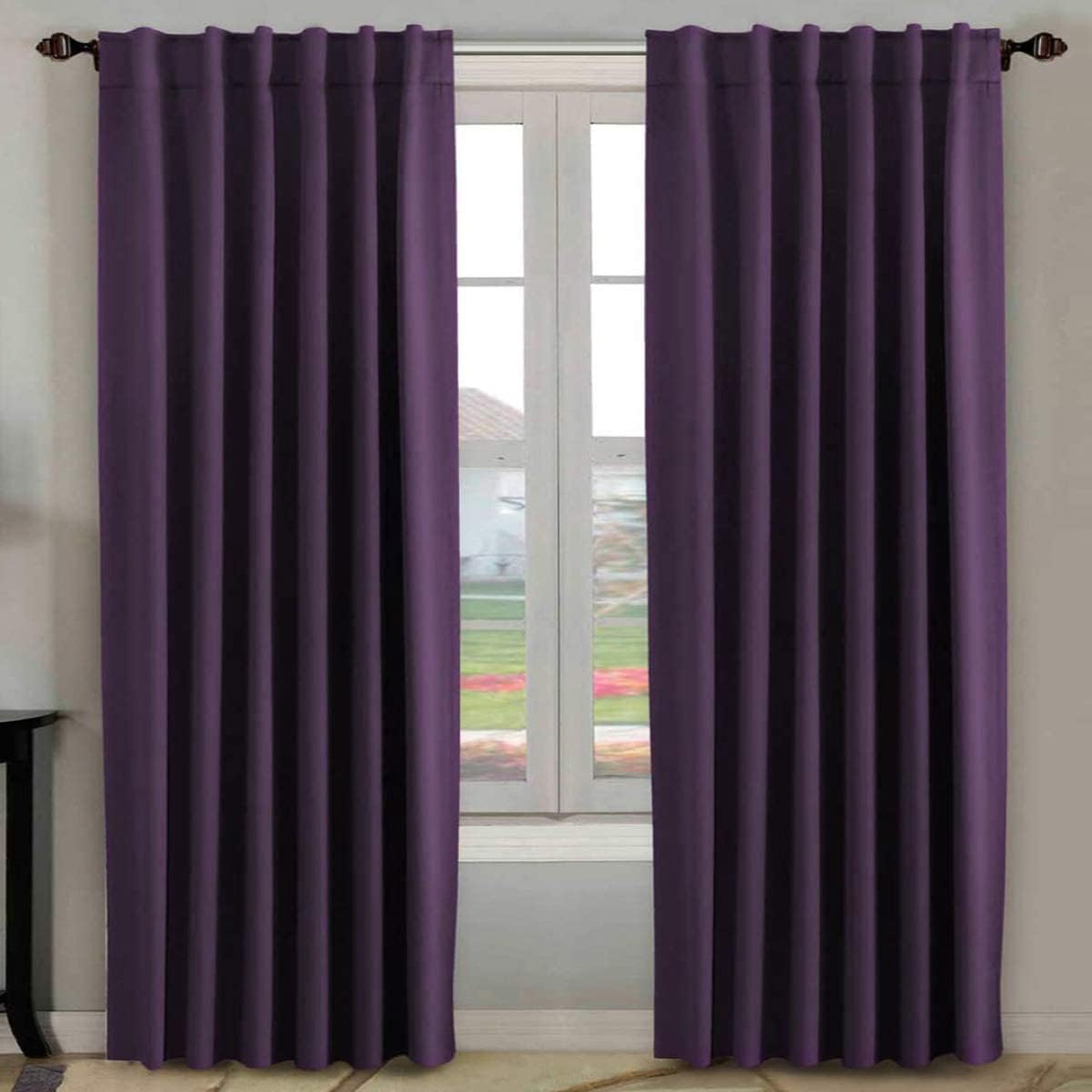H.VERSAILTEX Blackout Curtains Thermal Insulated Window Treatment Panels Room Da...