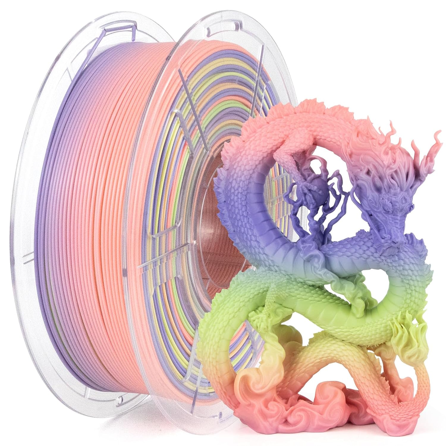 iSANMATE Rainbow PLA High Speed Filament for 3D Printer, Hyper Filament 1.75mm +...