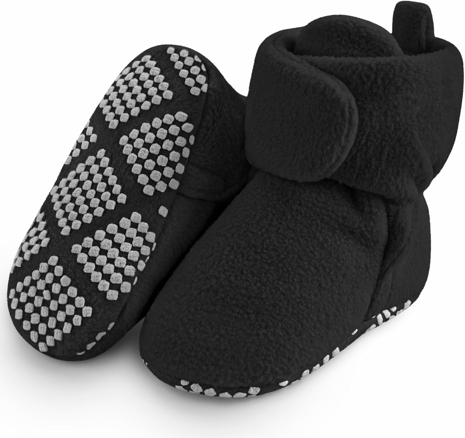 Pro Goleem Fleece Baby Booties, Warm Cozy Baby Slippers, Stay On Sock Shoes, Eas...